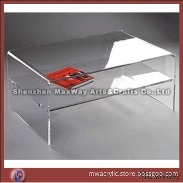 Elegant and modern 2 tier perspex coffee table
